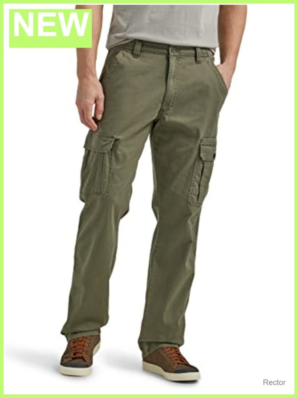 Men's Relaxed Fit Stretch Cargo Pants Straight Leg 6-Pocket Utility Work